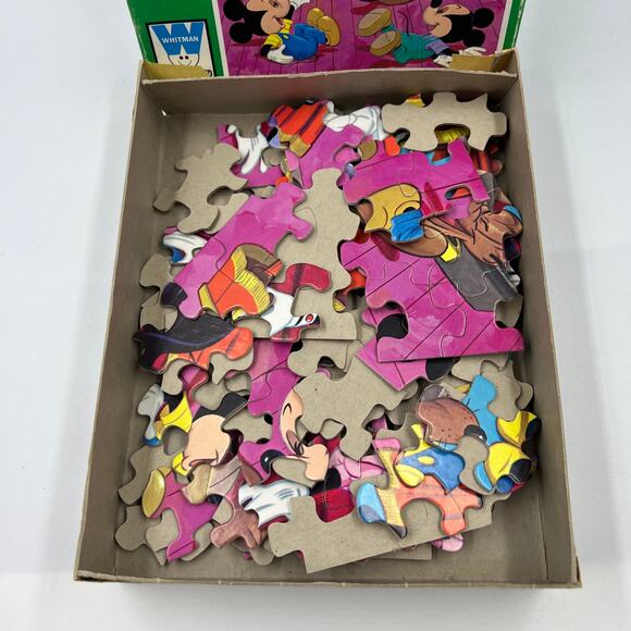 Vintage Walt Disney Mickey Mouse Whitman Jigsaw Puzzle 100 Interlocking Pieces - Picture 4 of 6